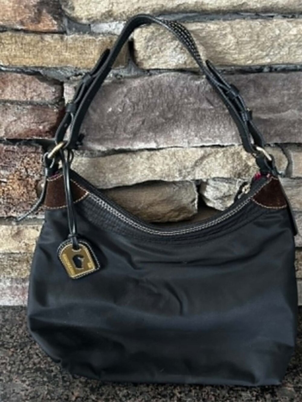 Dooney & Bourke Large Erica Black Shoulder Bag